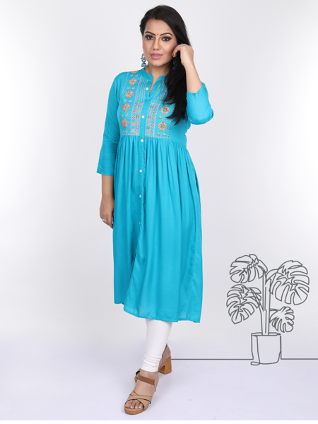 Picture of EmbroideEcstasy A line Kurta
