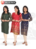 Picture of Pack of 3 Fashion Foil Print Kurtas