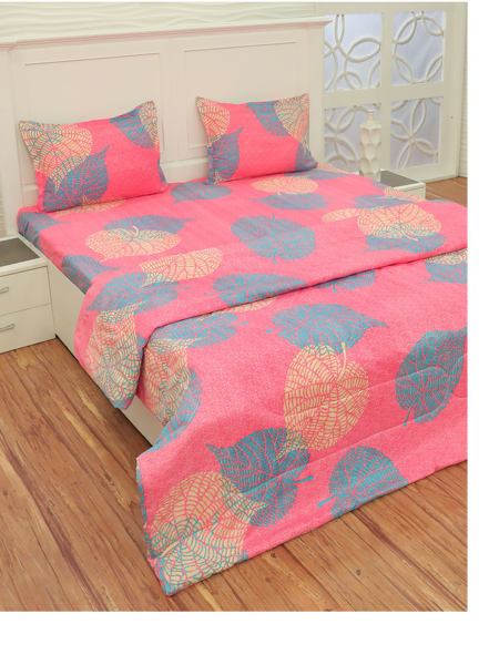 Picture of Winter Layer Comforter + Matching Double  Bedsheet+2 Pillow Covers Multi Print Shape